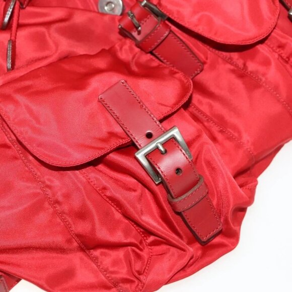 PRADA Backpack Nylon Silver Red Auth - Picture 13 of 16